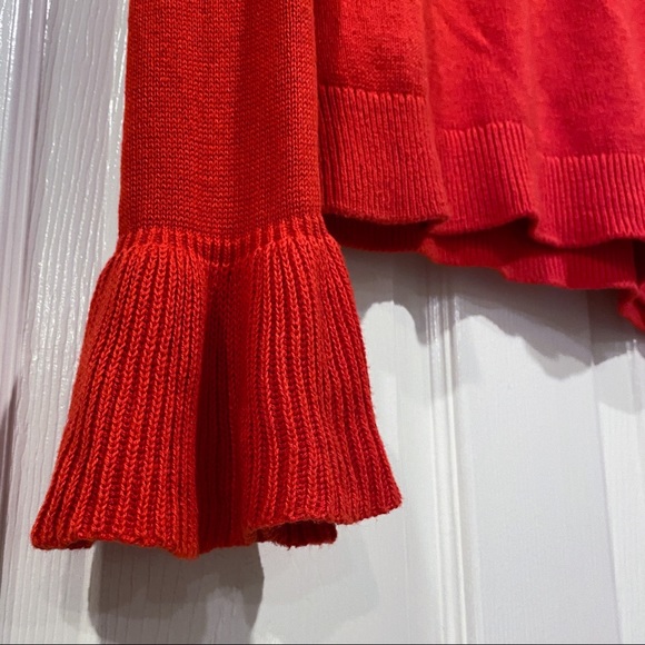 Red J Crew Flare Wrist Knit Sweater - Picture 4 of 5
